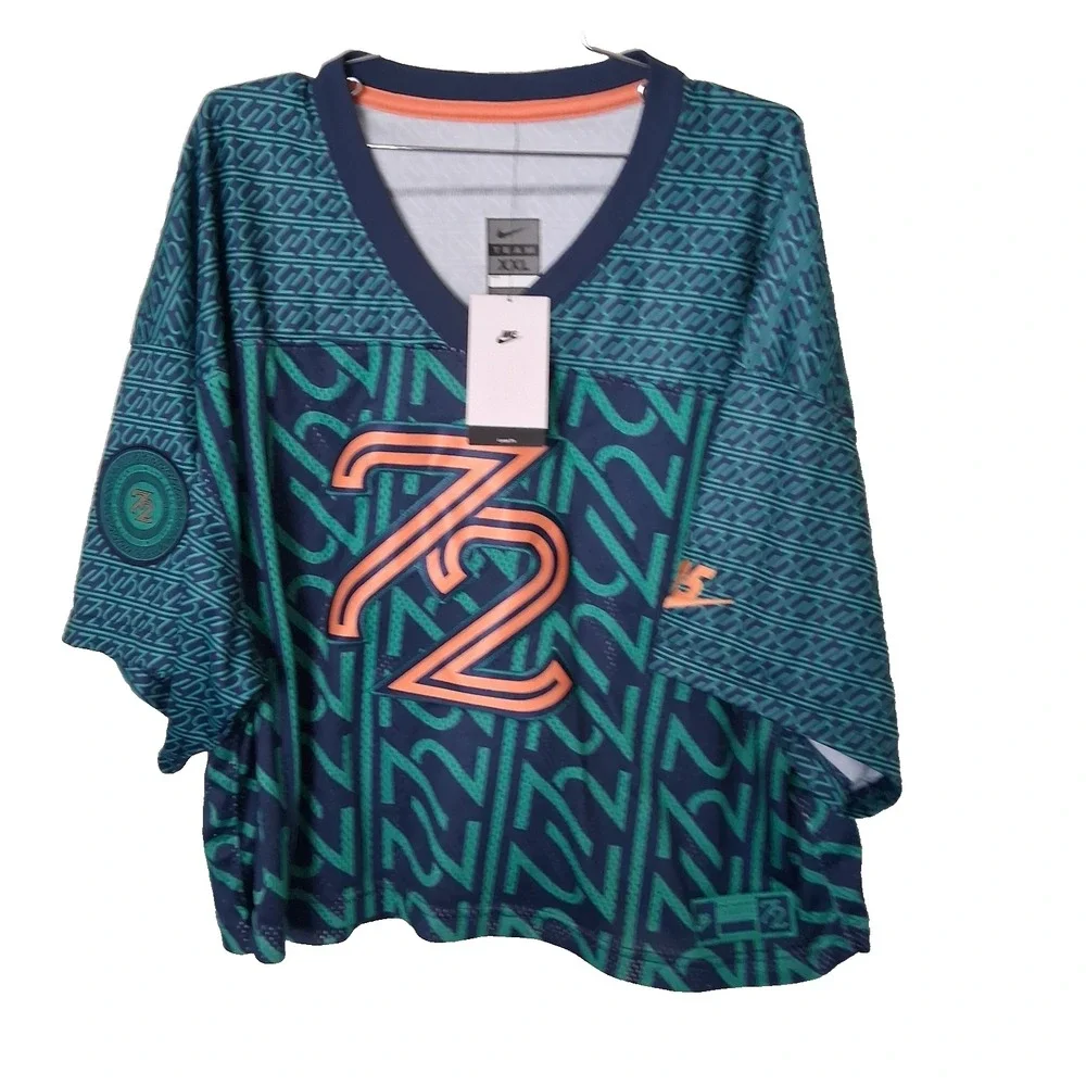 NWT Nike Miami 305 Dade County 72 Dolphins Mesh Practice Crop Jersey Mens 2XL